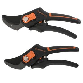 Magnusson Black & Orange Carbon steel Secateurs