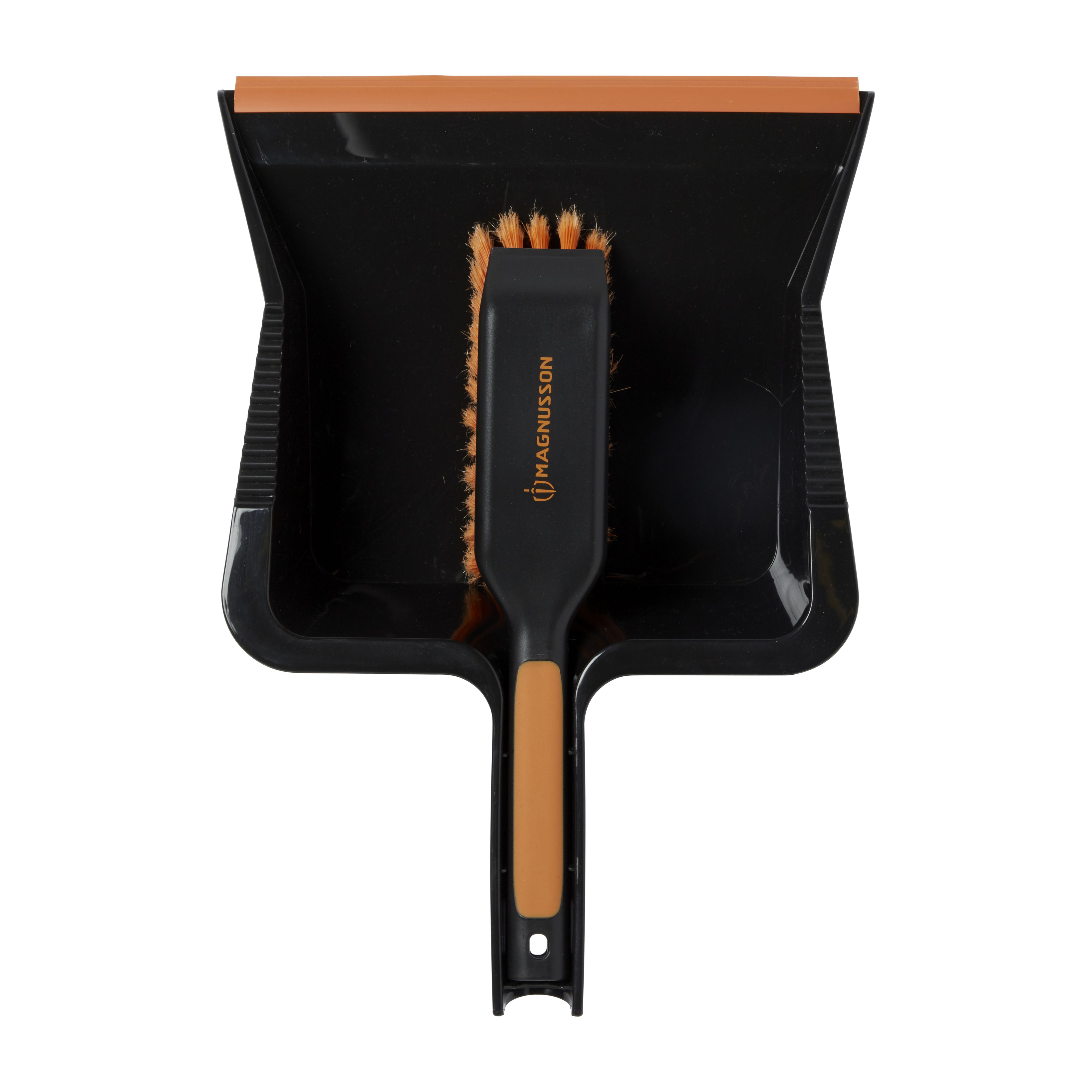 Magnusson Black & orange Dustpan & brush set, (W)317mm