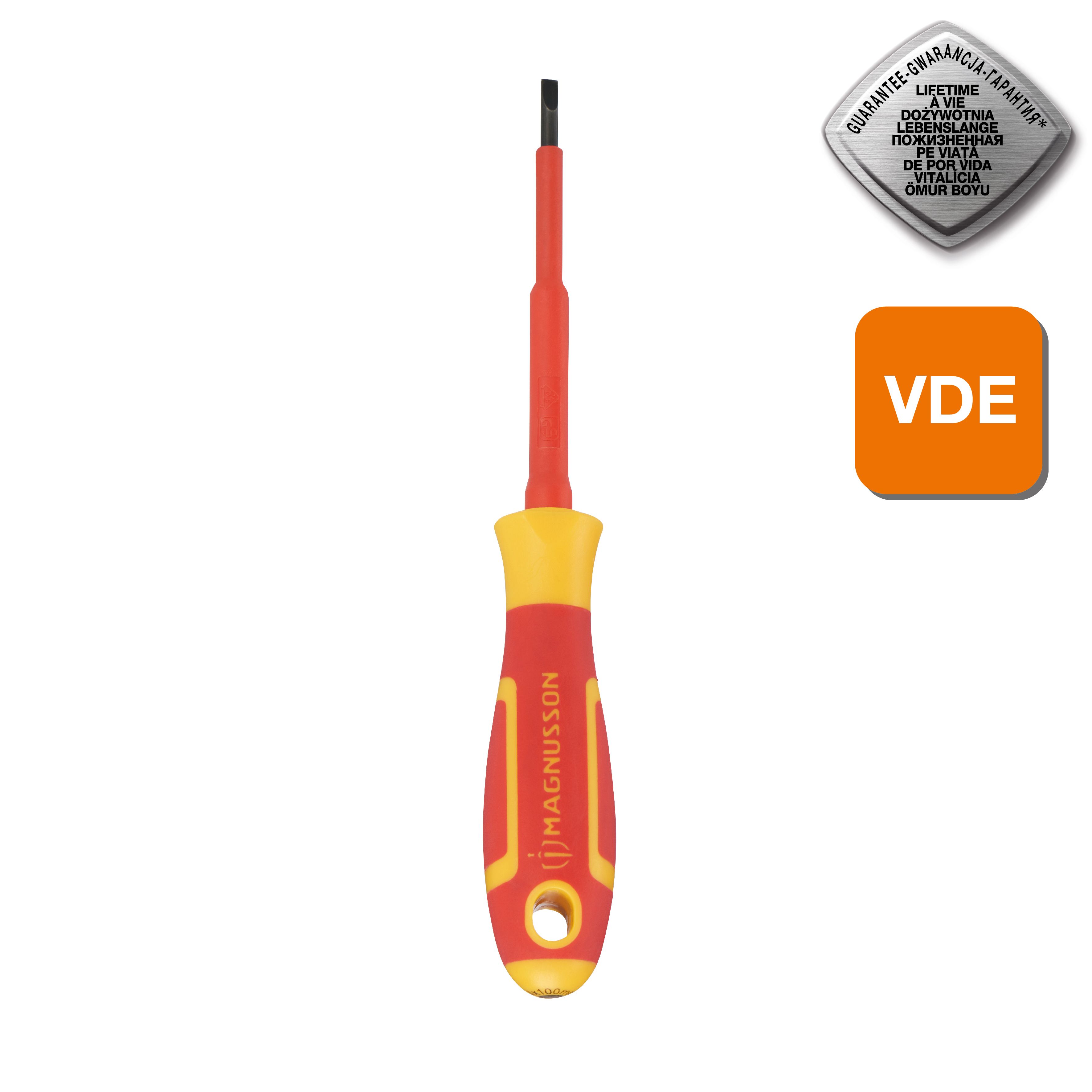 Magnusson Flat head VDE Screwdriver SL-4.0mm x 100mm