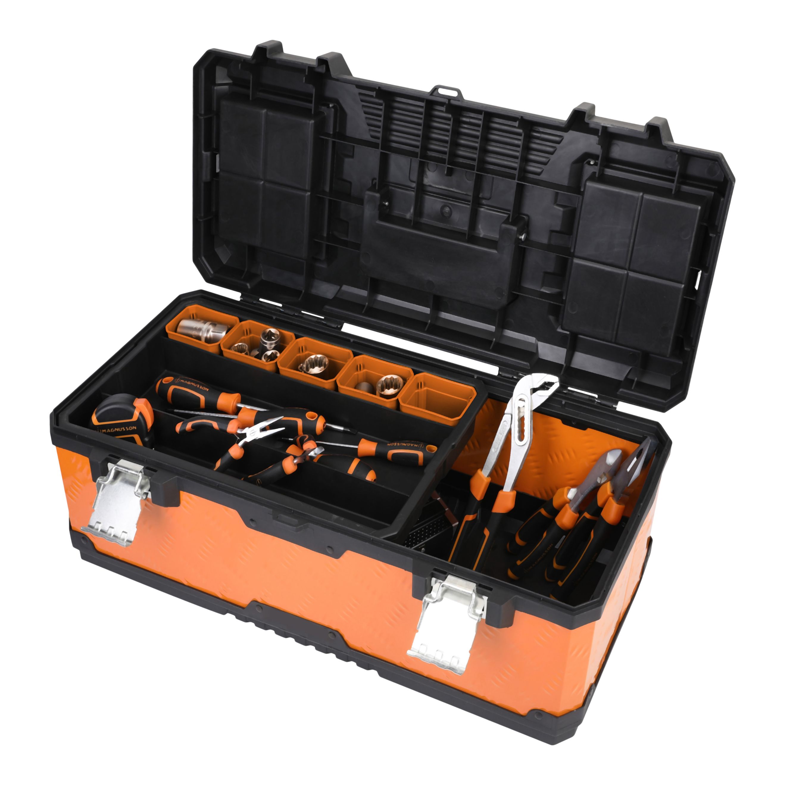 Magnusson Metal & plastic 5 compartment Toolbox (L)500mm (H)225mm - 4