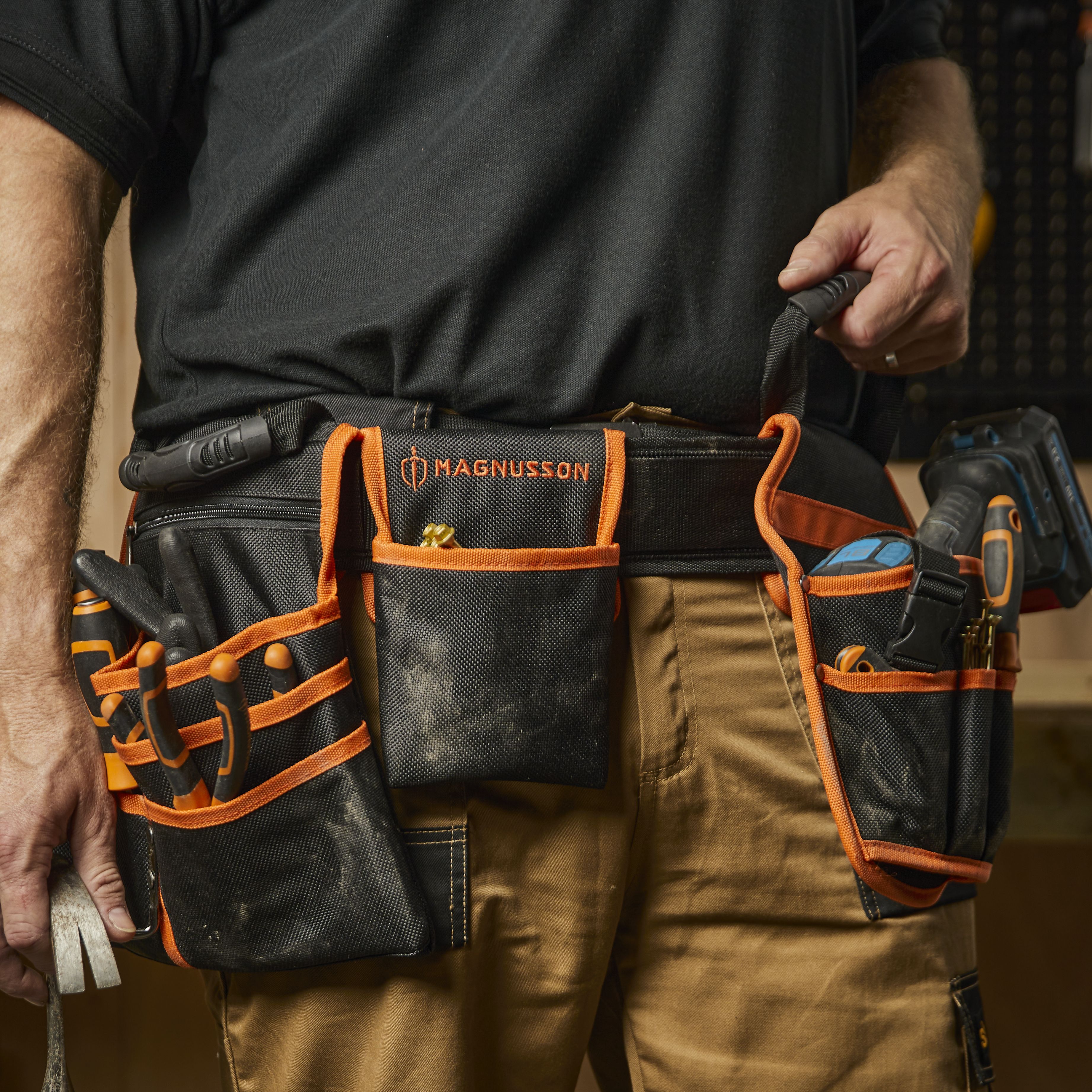 Magnusson Orange & black Tool belt & holster set - 3