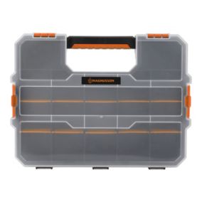 Magnusson Orange & transparent Compartment organiser case with 17 compartment