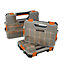 Magnusson Orange & transparent Compartment organiser case with 53 compartment