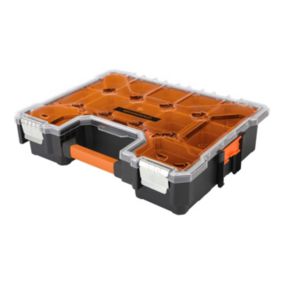 Magnusson Orange & transparent Heavy duty organiser case with 12 compartment