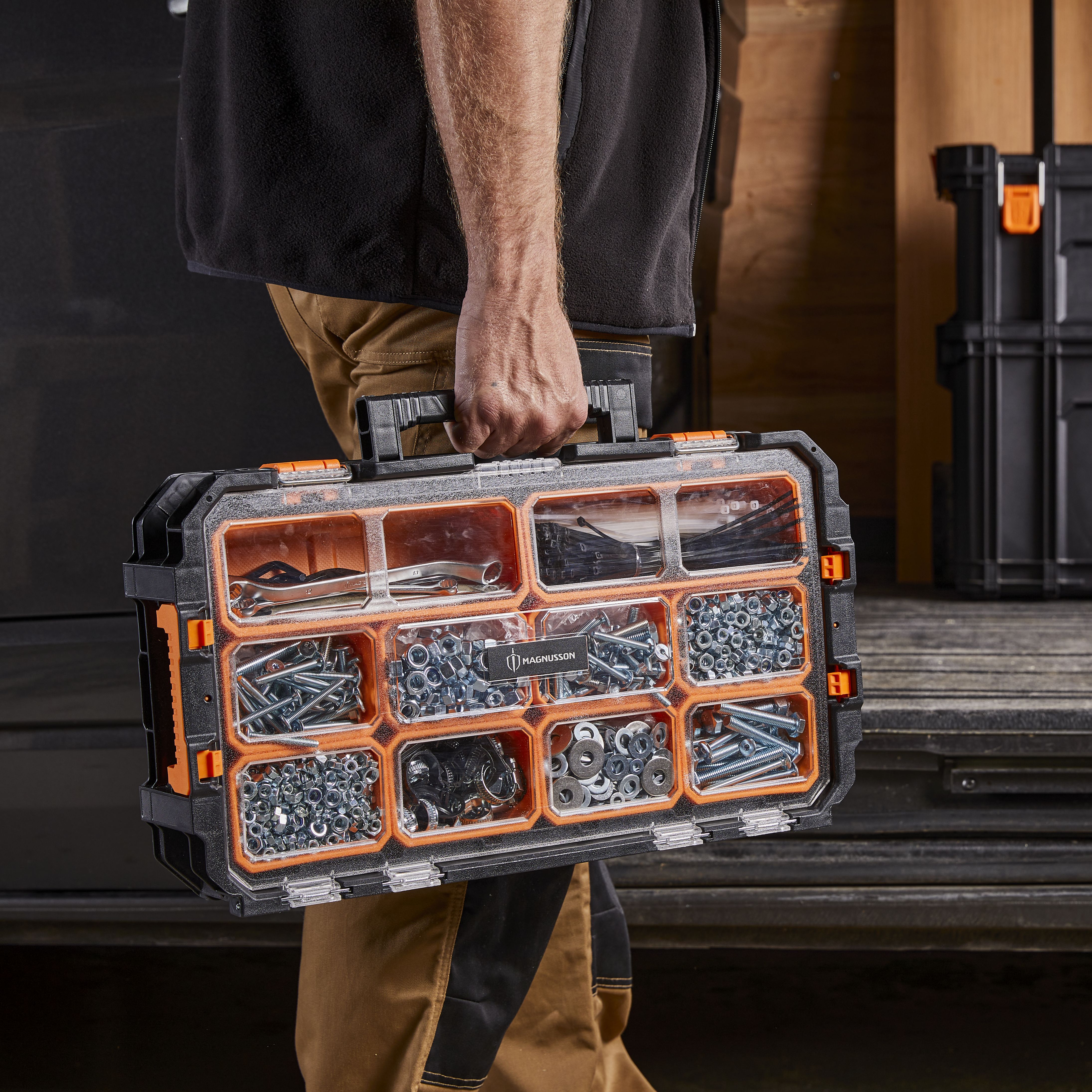 Magnusson Plastic 10 compartment Organiser (L)302mm (H)114mm - 5