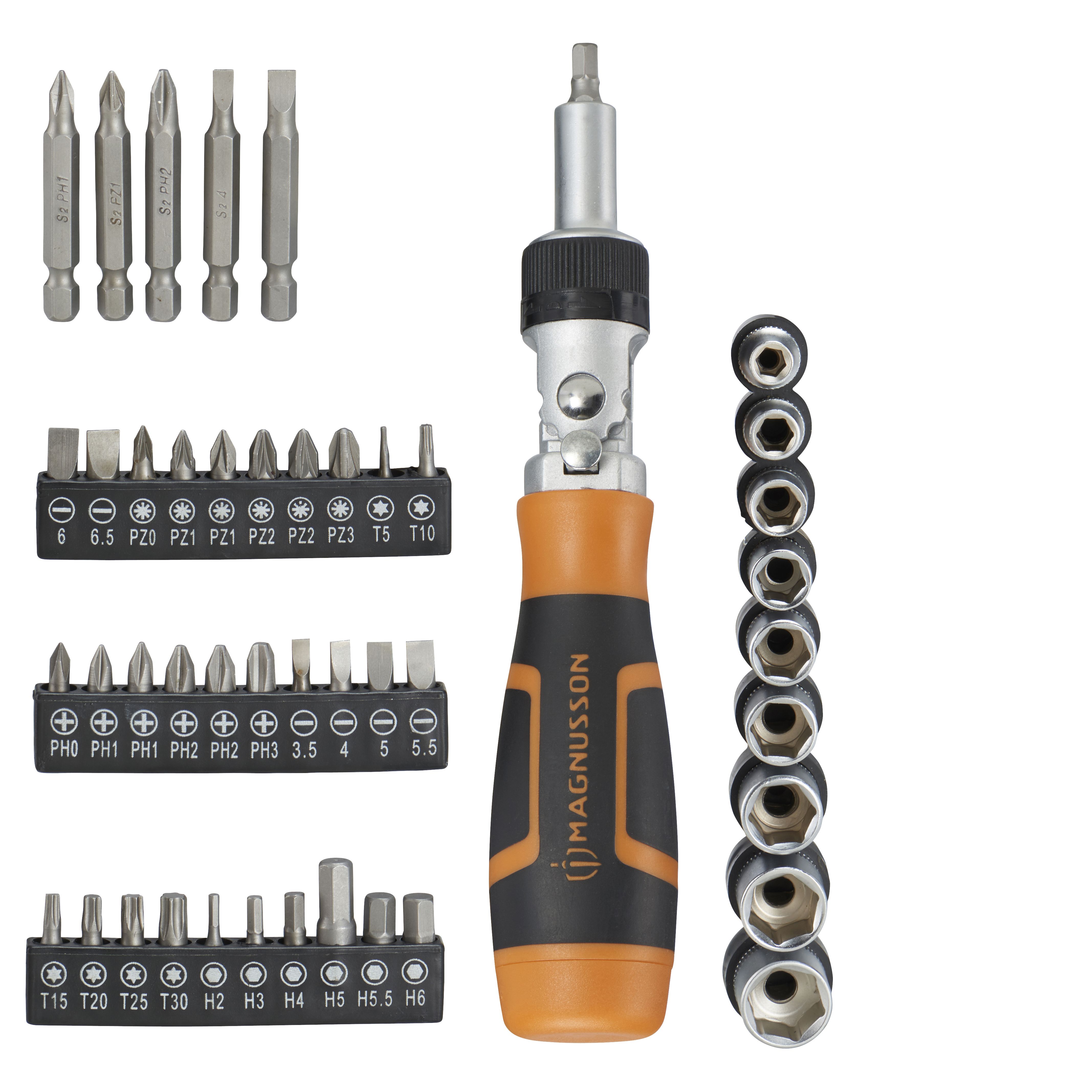 Magnusson Ratcheting screwdriver & bit (46 piece)