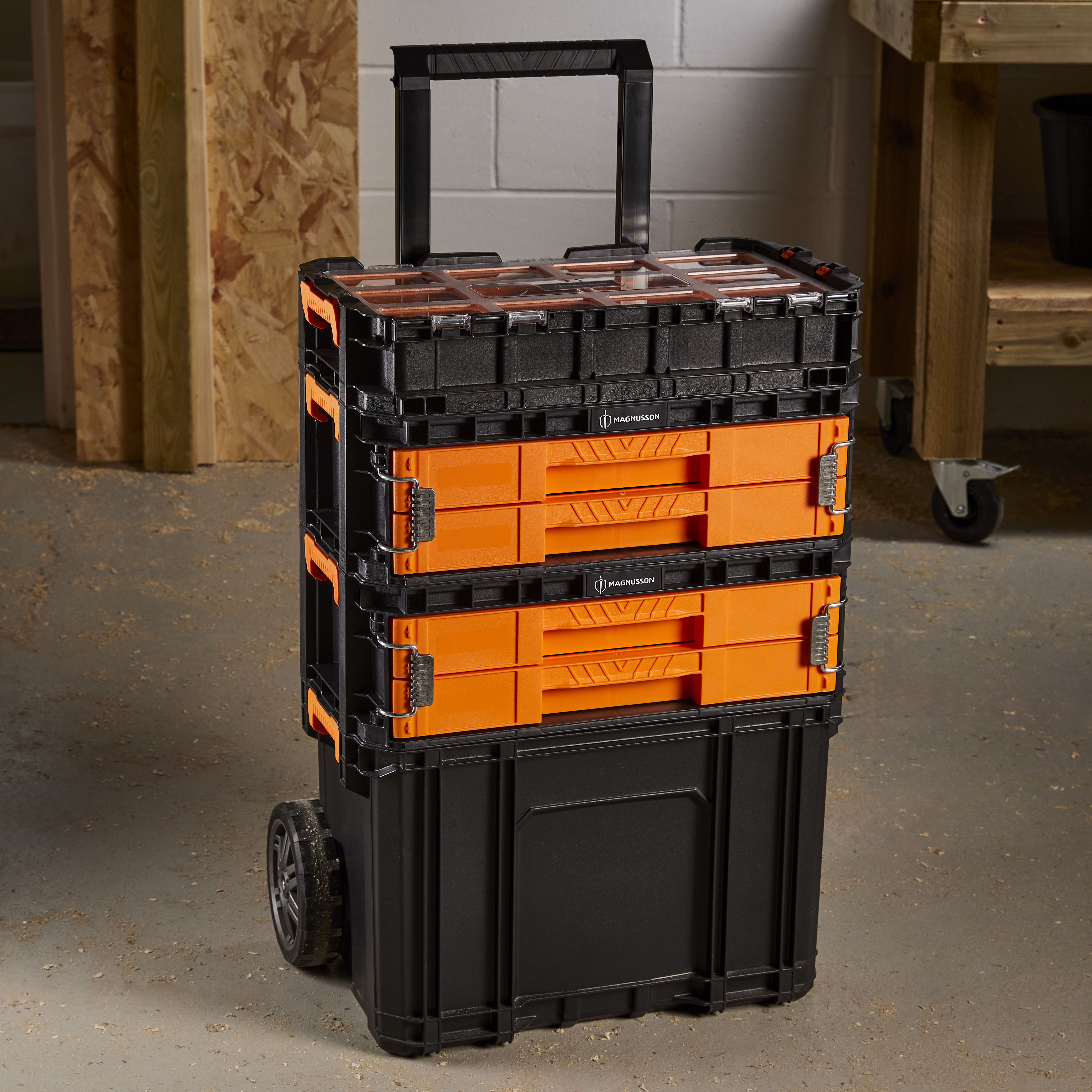 Magnusson Stakkur Black 21.34in Drawer system chest