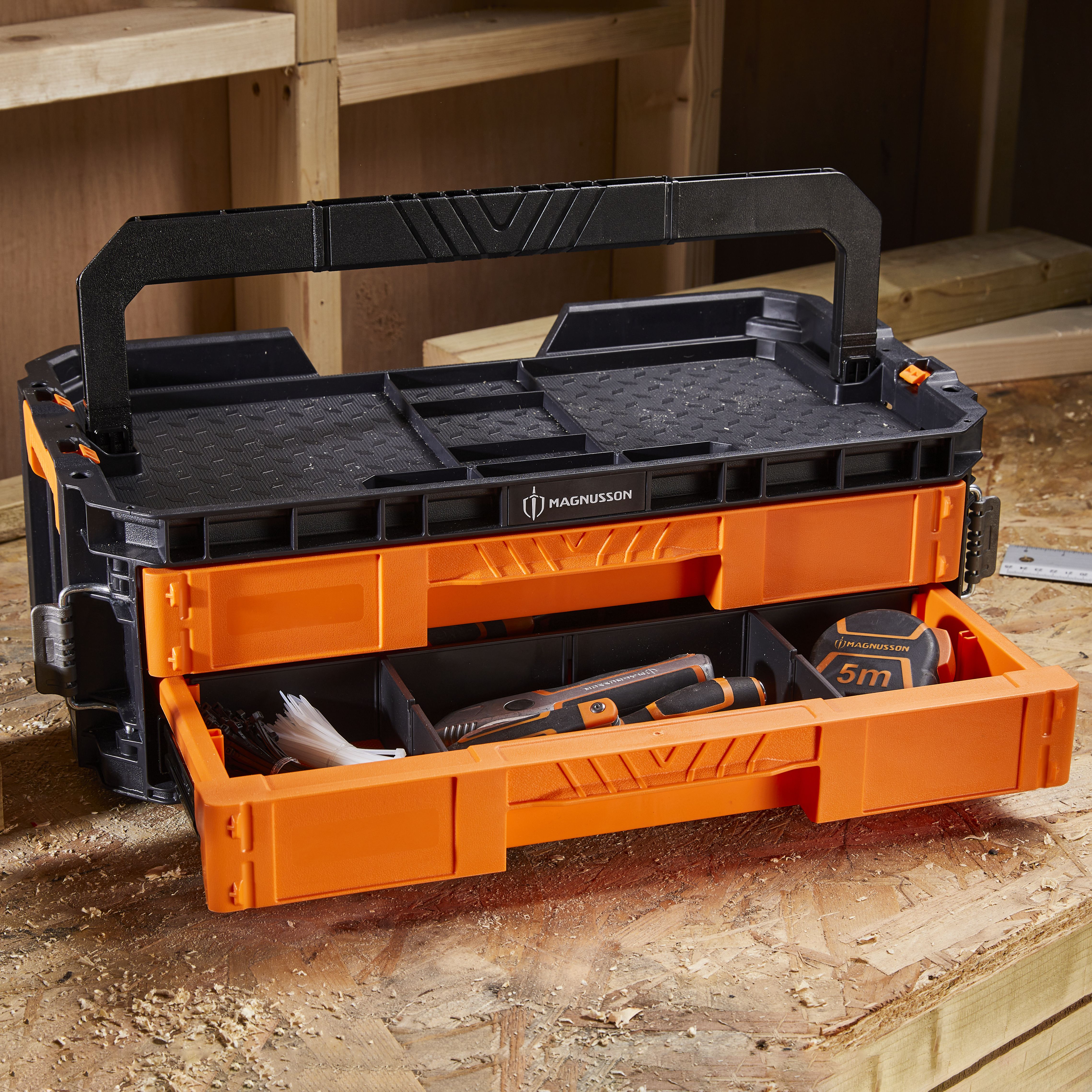 Magnusson Stakkur Black 21.34in Drawer system chest