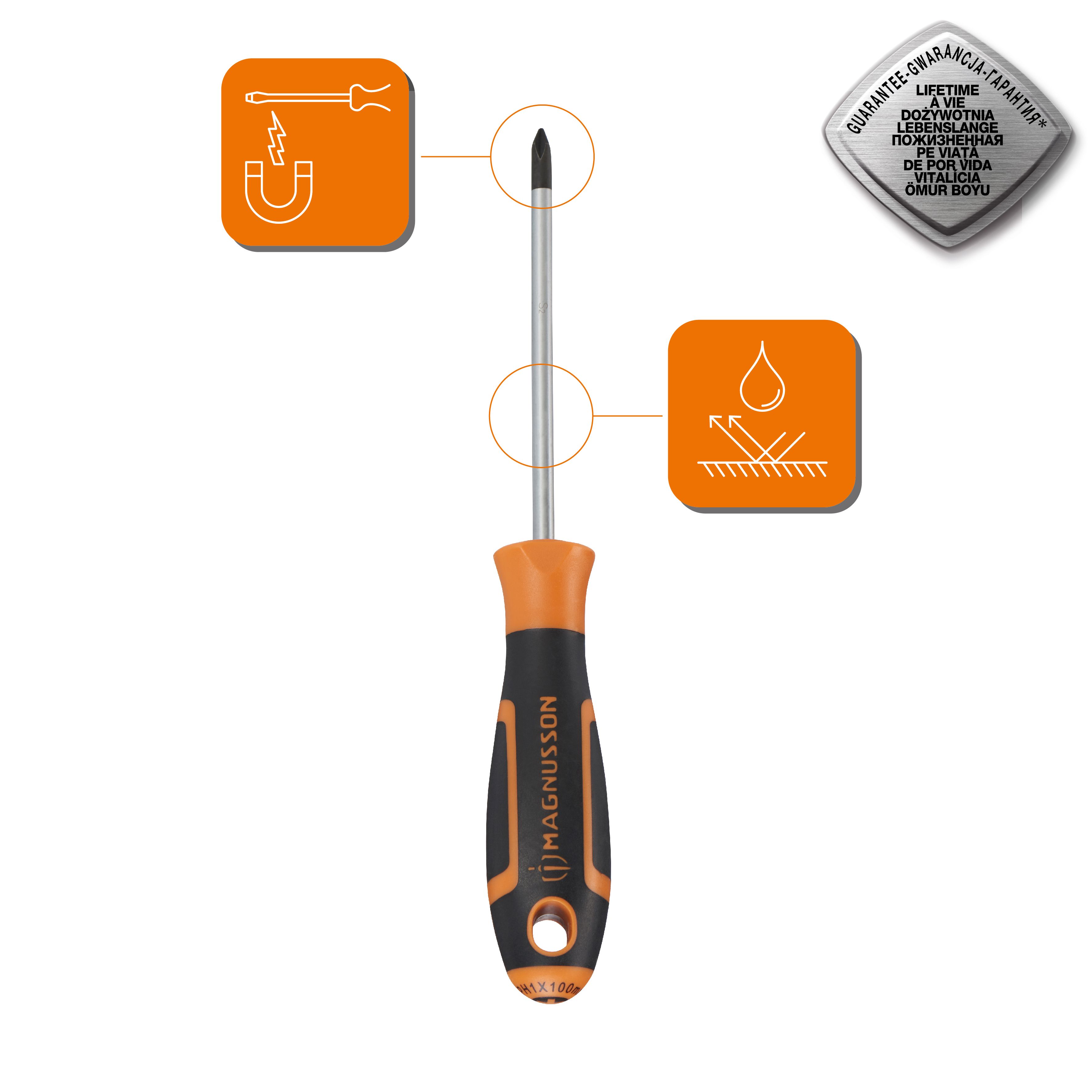 Magnusson Standard Phillips Screwdriver PH1 x 100mm