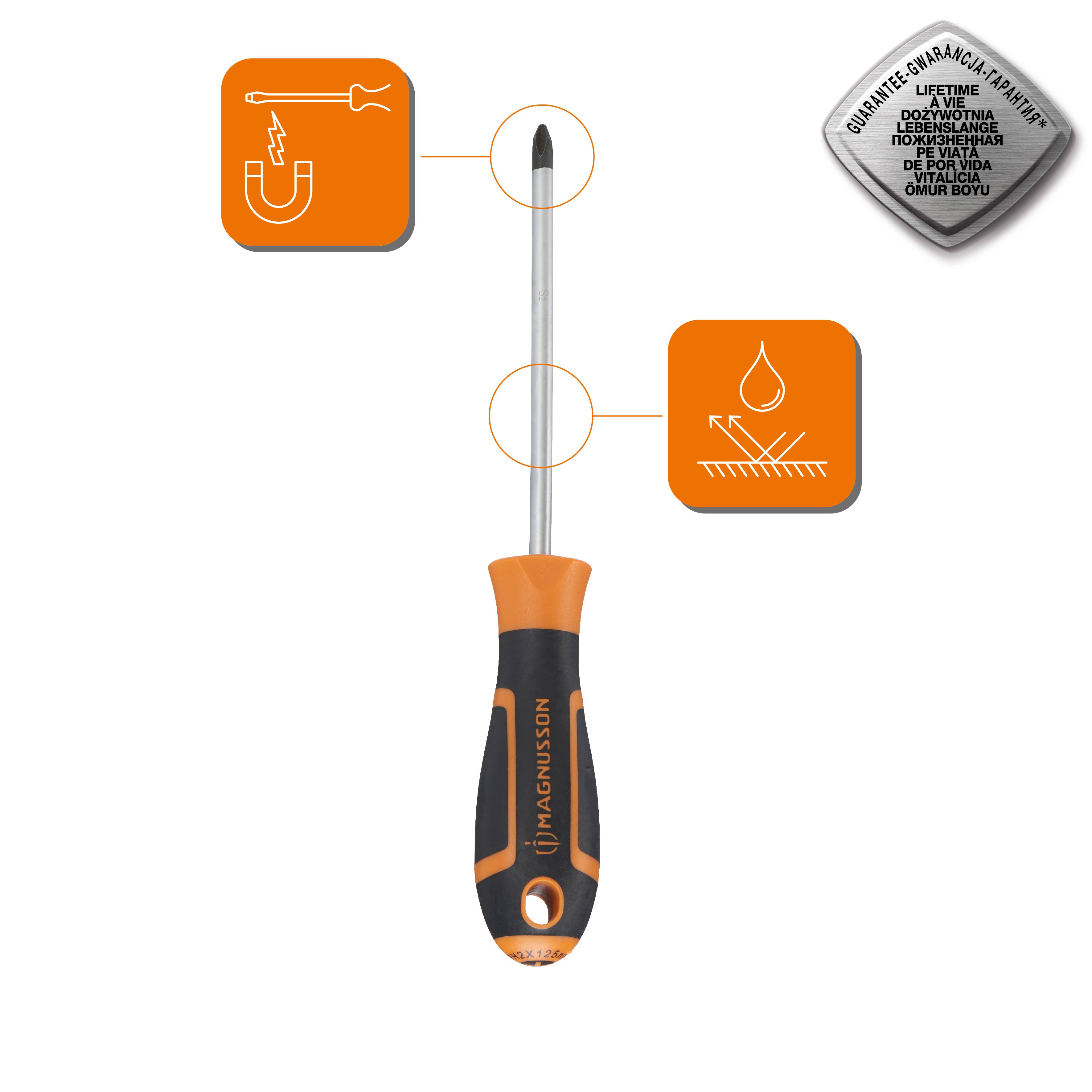 Magnusson Standard Phillips Screwdriver PH2 x 125mm