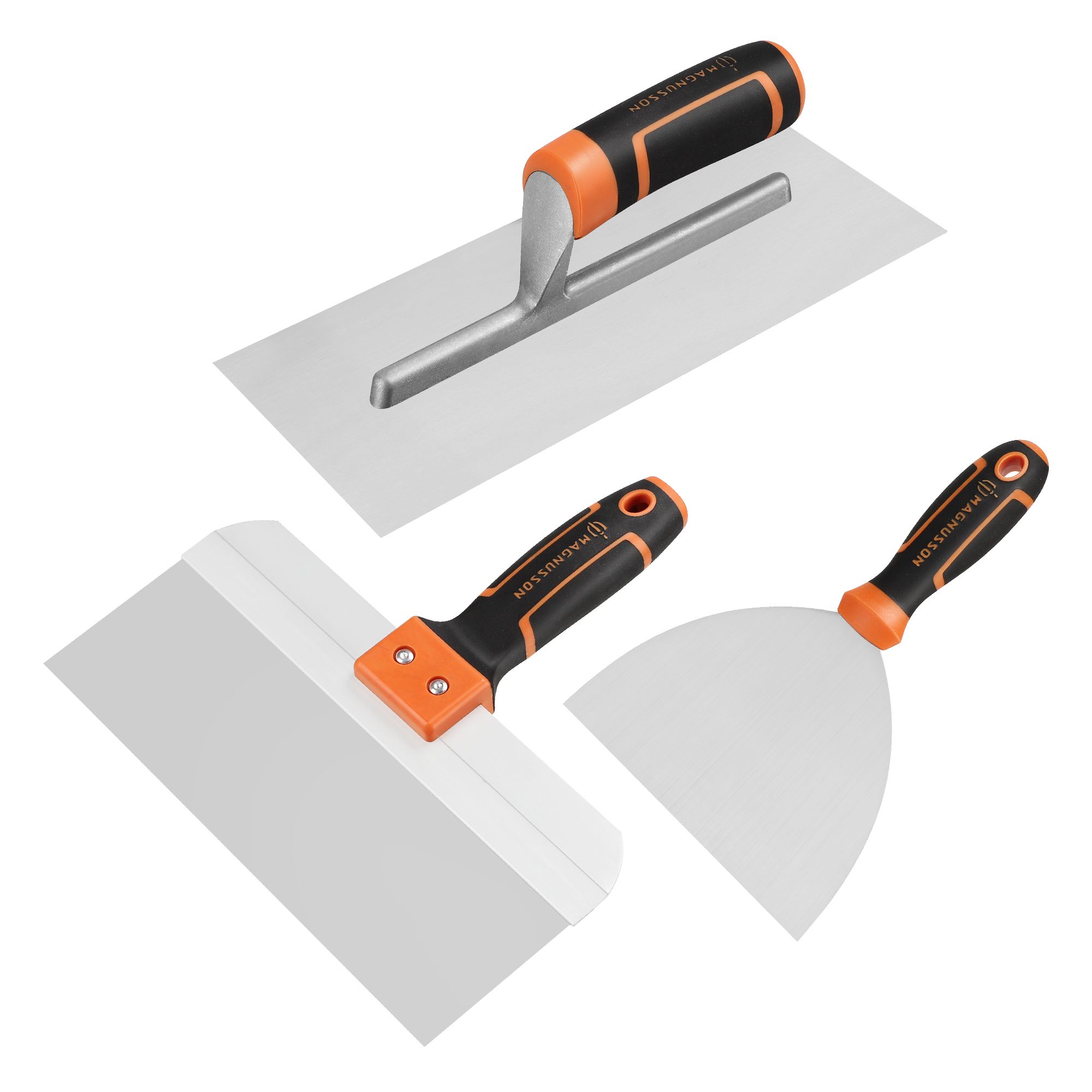Magnusson Straight Plastering trowel Set of 3 (W)254mm (L)280mm