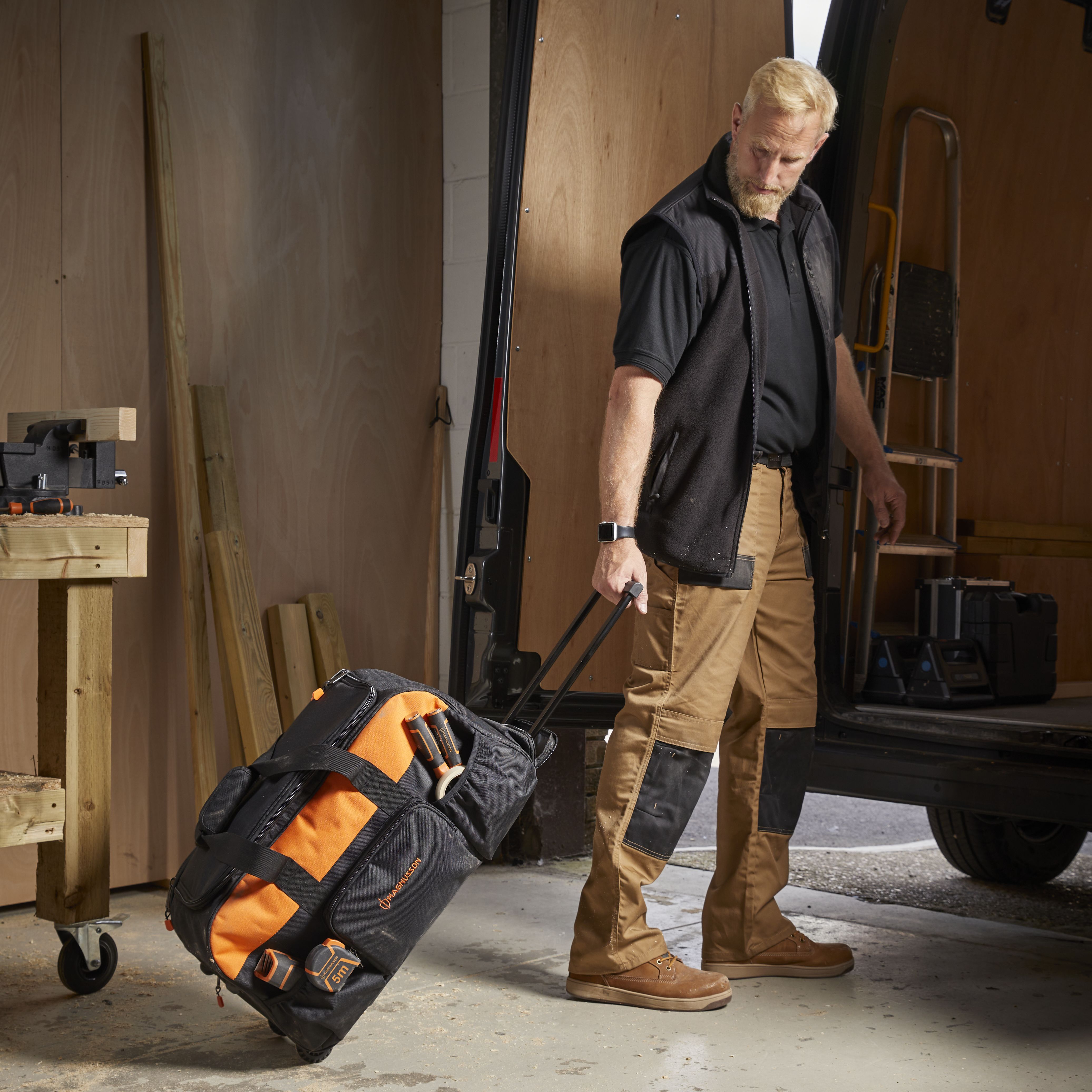 Magnusson Tool bag with wheels (L)650mm, 70L capacity