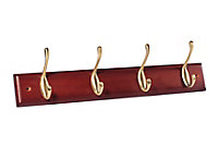 Mahogany Hook rail, (L)458mm (H)15mm