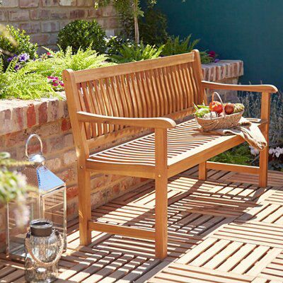 Mailili Natural Wooden Non foldable Bench 87.5cm H