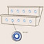 Mains-powered Blue LED Deck lighting kit, Pack of 10
