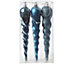 Majolica Blue Plastic Icicle Hanging decoration set, Pack of 6