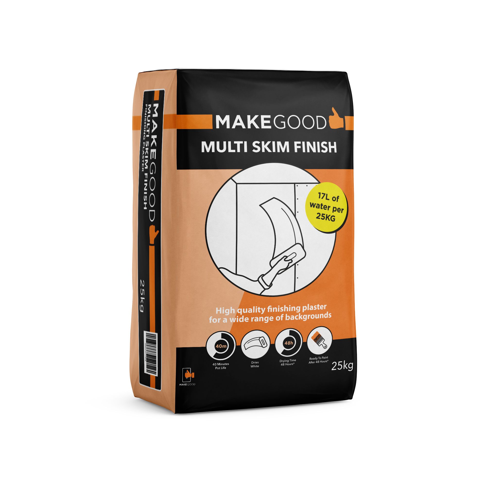 Make Good Multi Skim Finishing Plaster 25kg Bag Diy At B Q