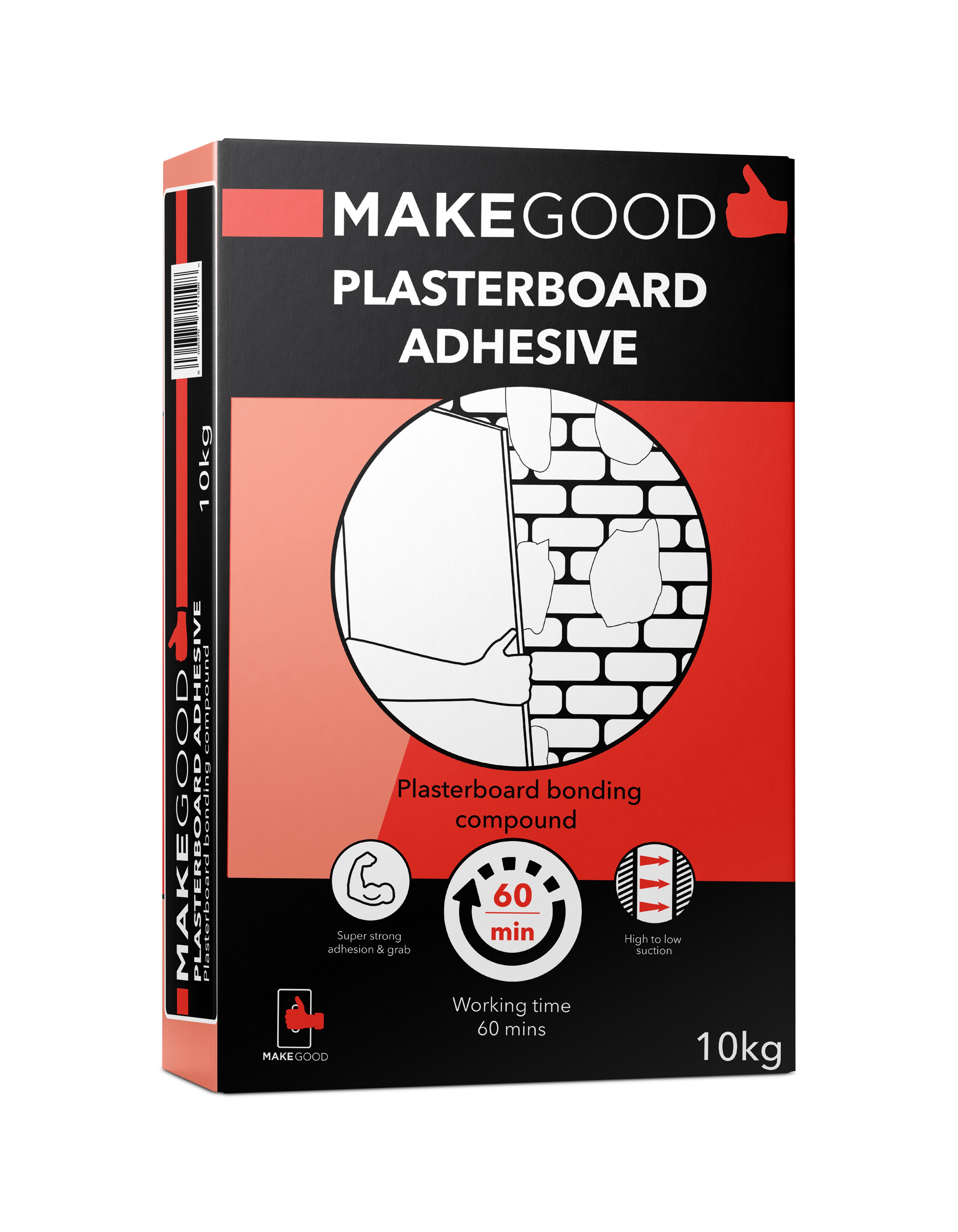 Make Good Plasterboard adhesive 10kg 14.7L Box DIY at B&Q