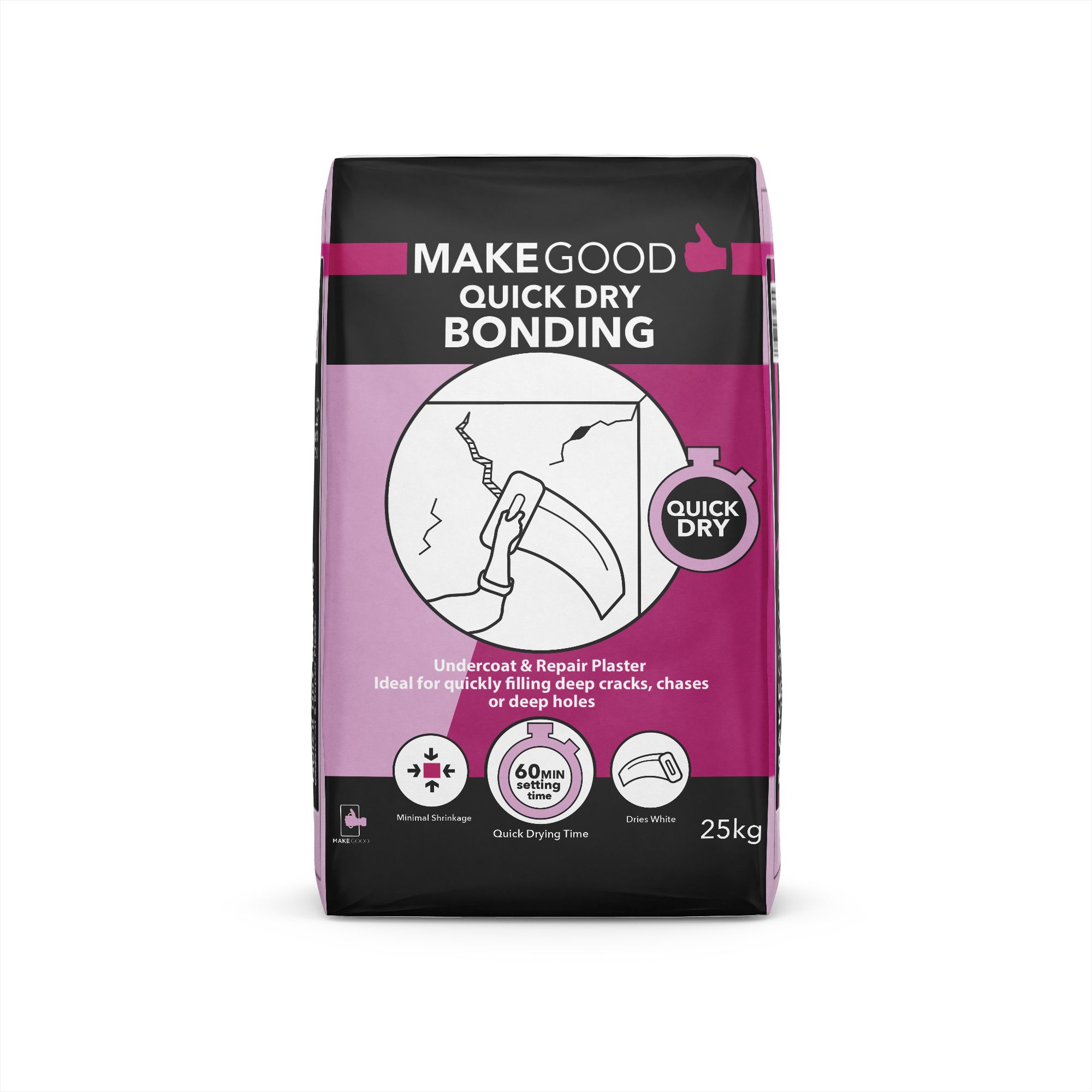 Make Good Quick dry Bonding plaster, 25kg Bag DIY at B&Q