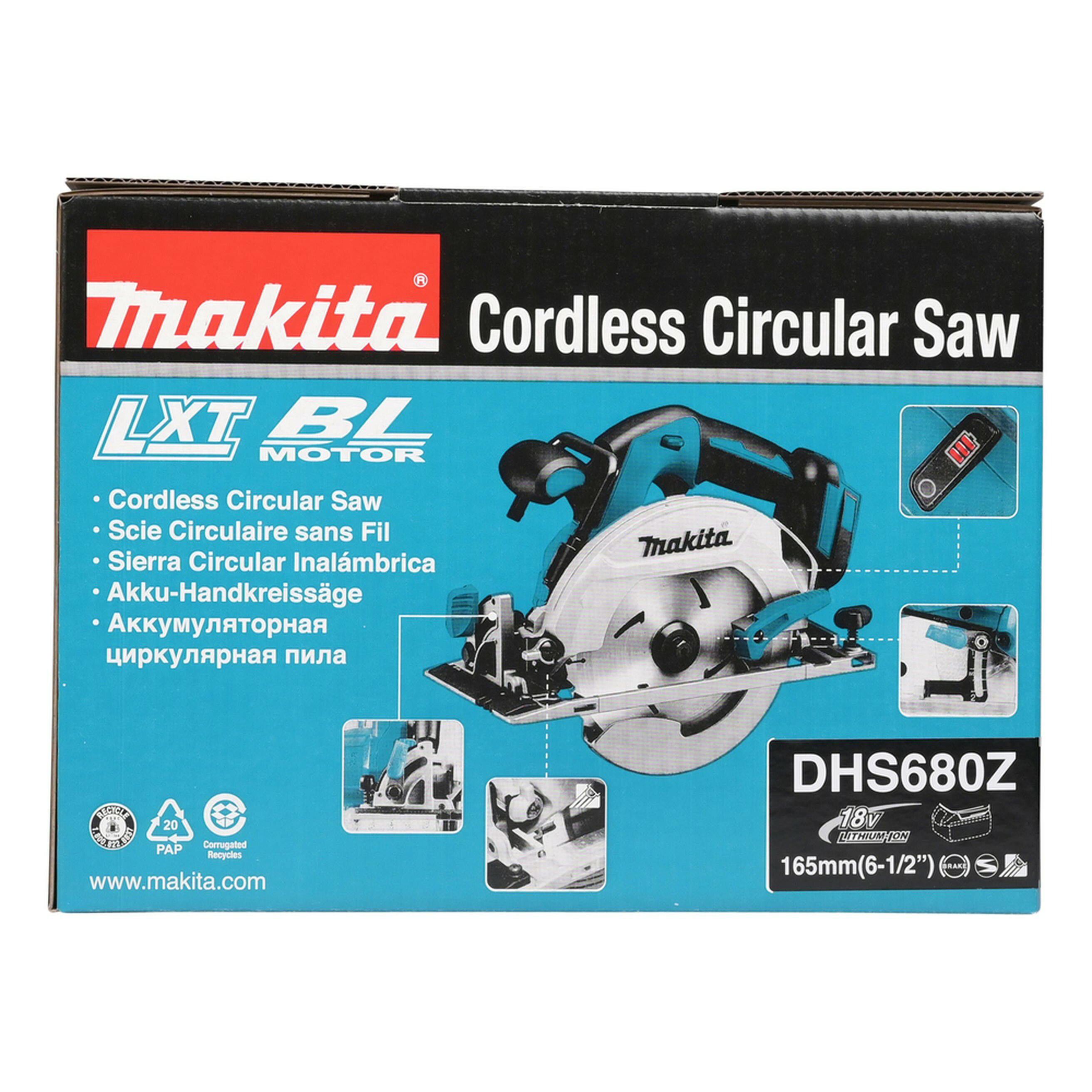 Makita 18V 165mm Cordless Circular saw (Bare Tool) - DHS680Z