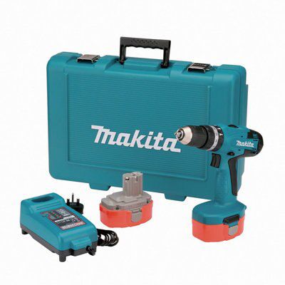 Makita 18V 2 x 1.3 Ni Cd Cordless Combi drill 8391DWPE DIY at B Q