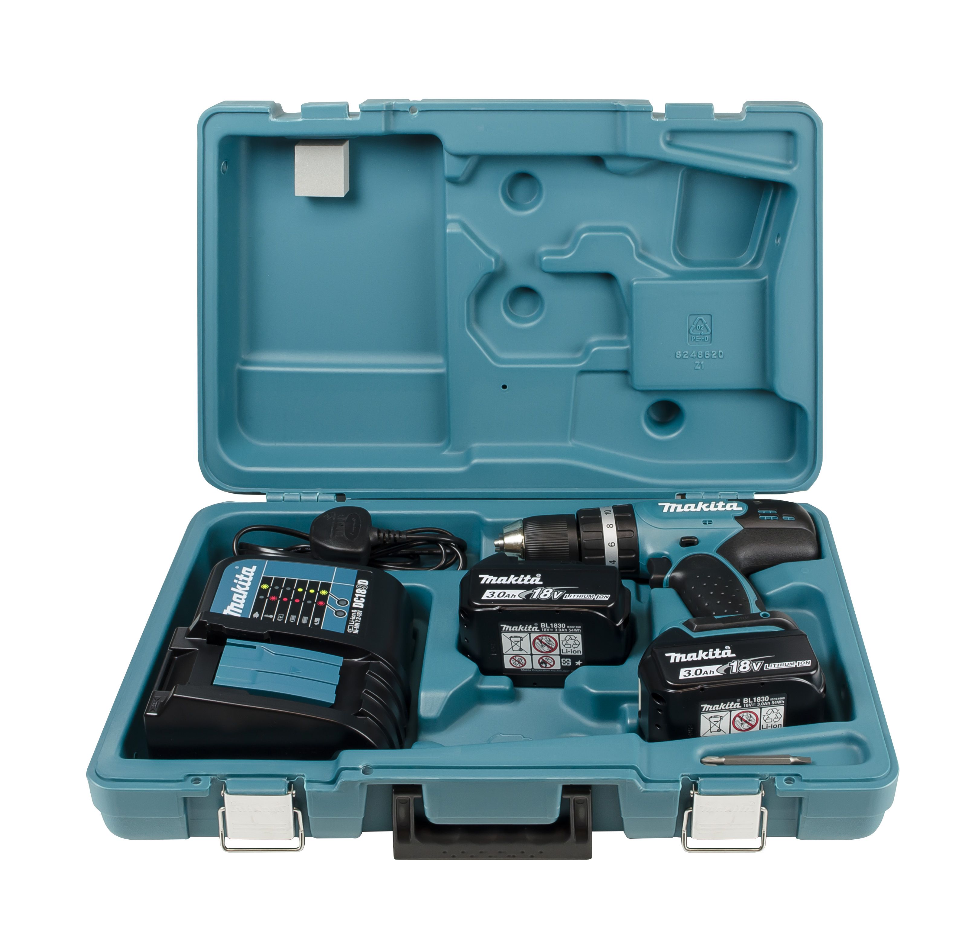 Makita 18V Li-ion Brushed Cordless Combi drill (2 x 3Ah) - DHP453F001