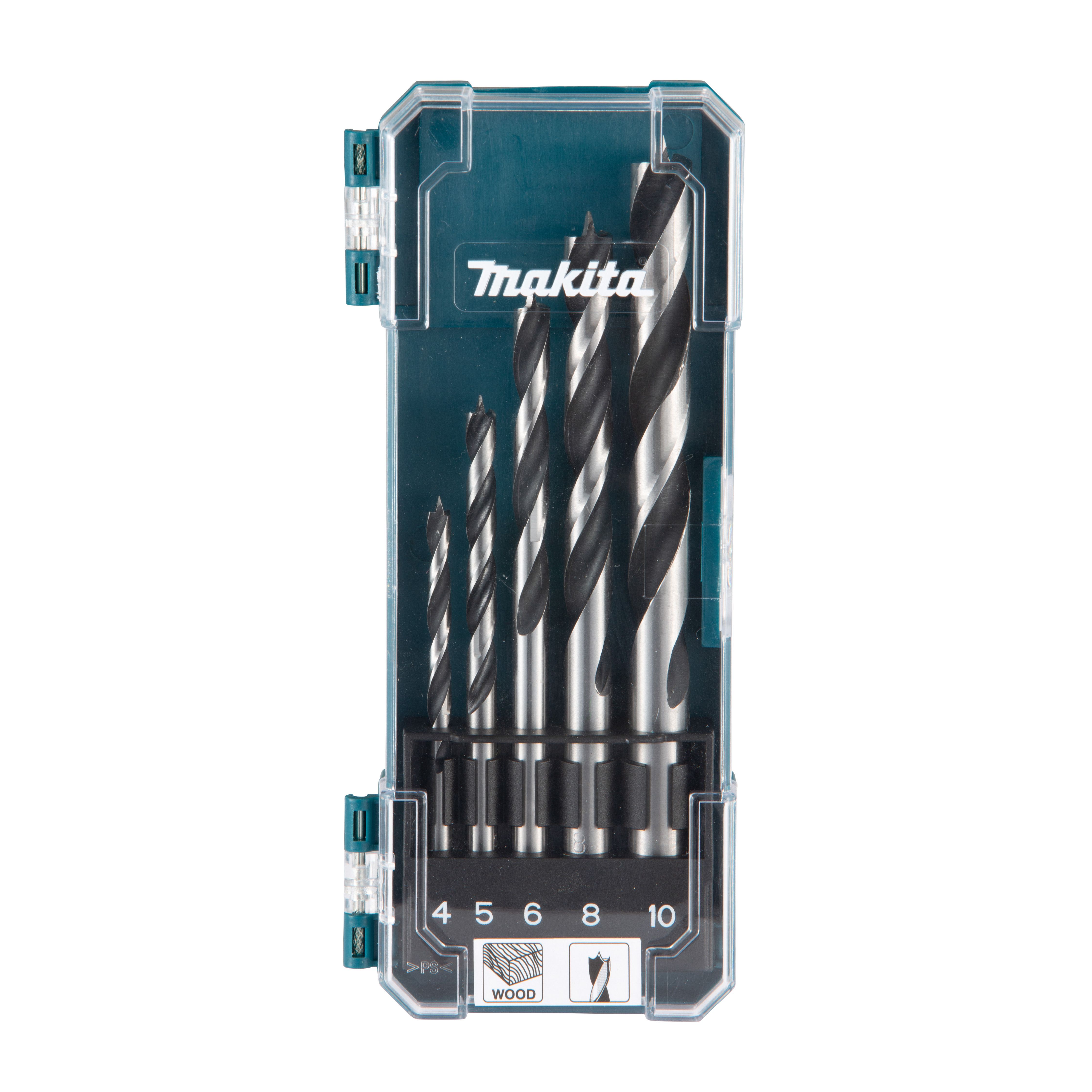 Makita 5 piece Straight Brad point Drill bit set - D-72861