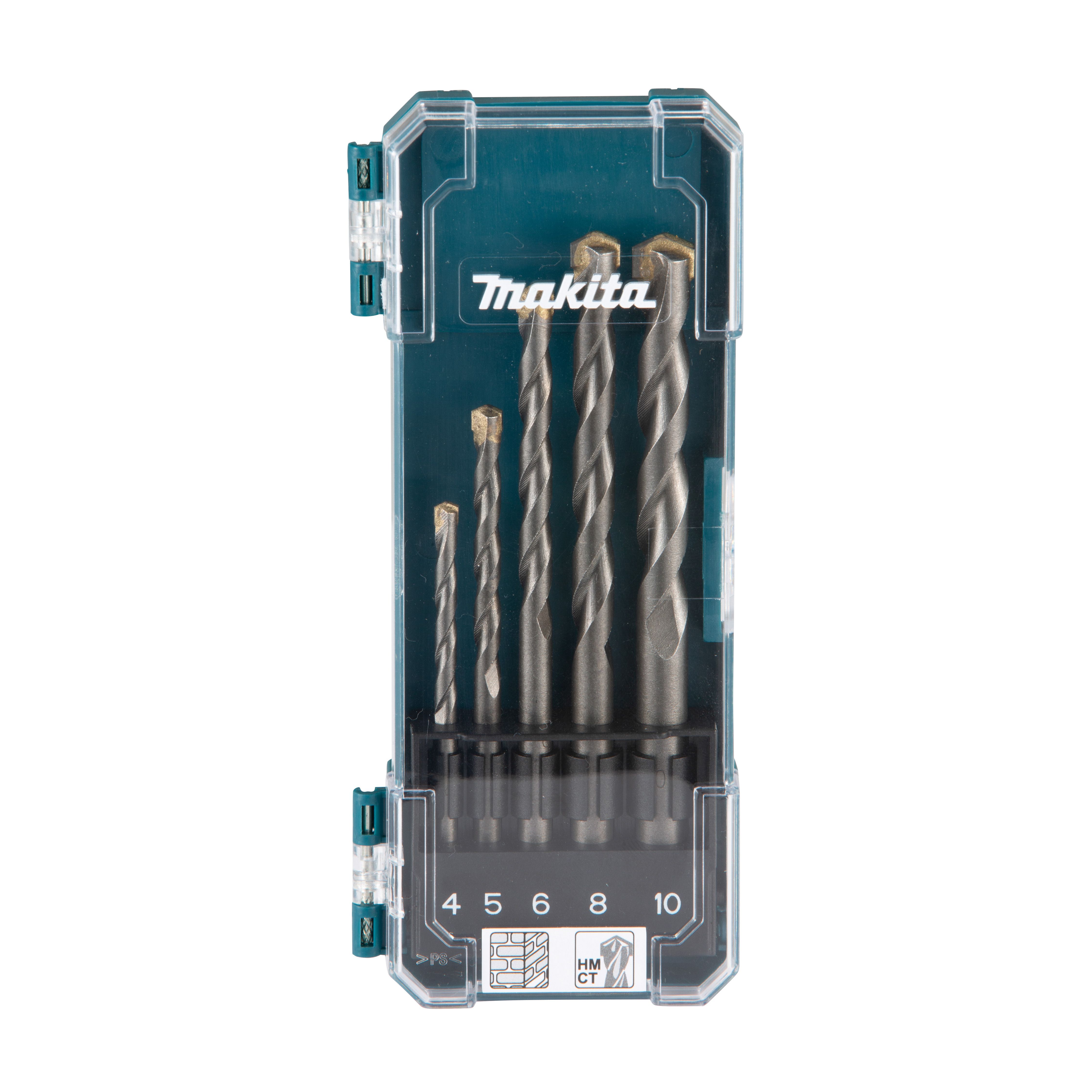 Makita 5 piece Straight Masonry Drill bit set - D-72877