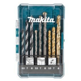 Makita 9 piece Straight Mixed Drill bit set - D-71978