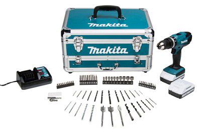 Makita G-Series 18V Li-ion Brushed Cordless Combi drill (2 x 1.3Ah) - HP457