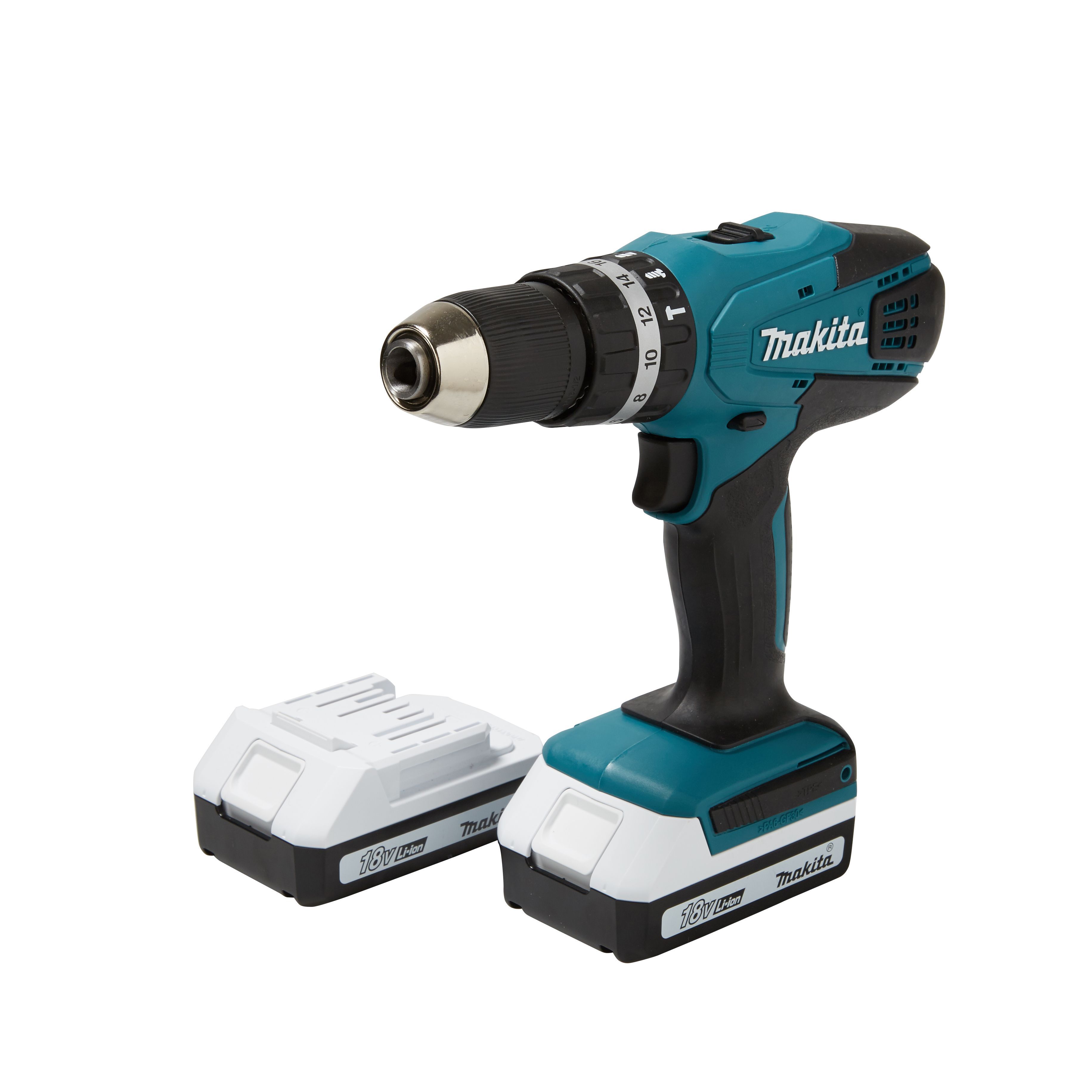 Makita G-Series 18V Li-ion Brushed Cordless Combi drill (2 x 1.5Ah) - HP457DWEX2