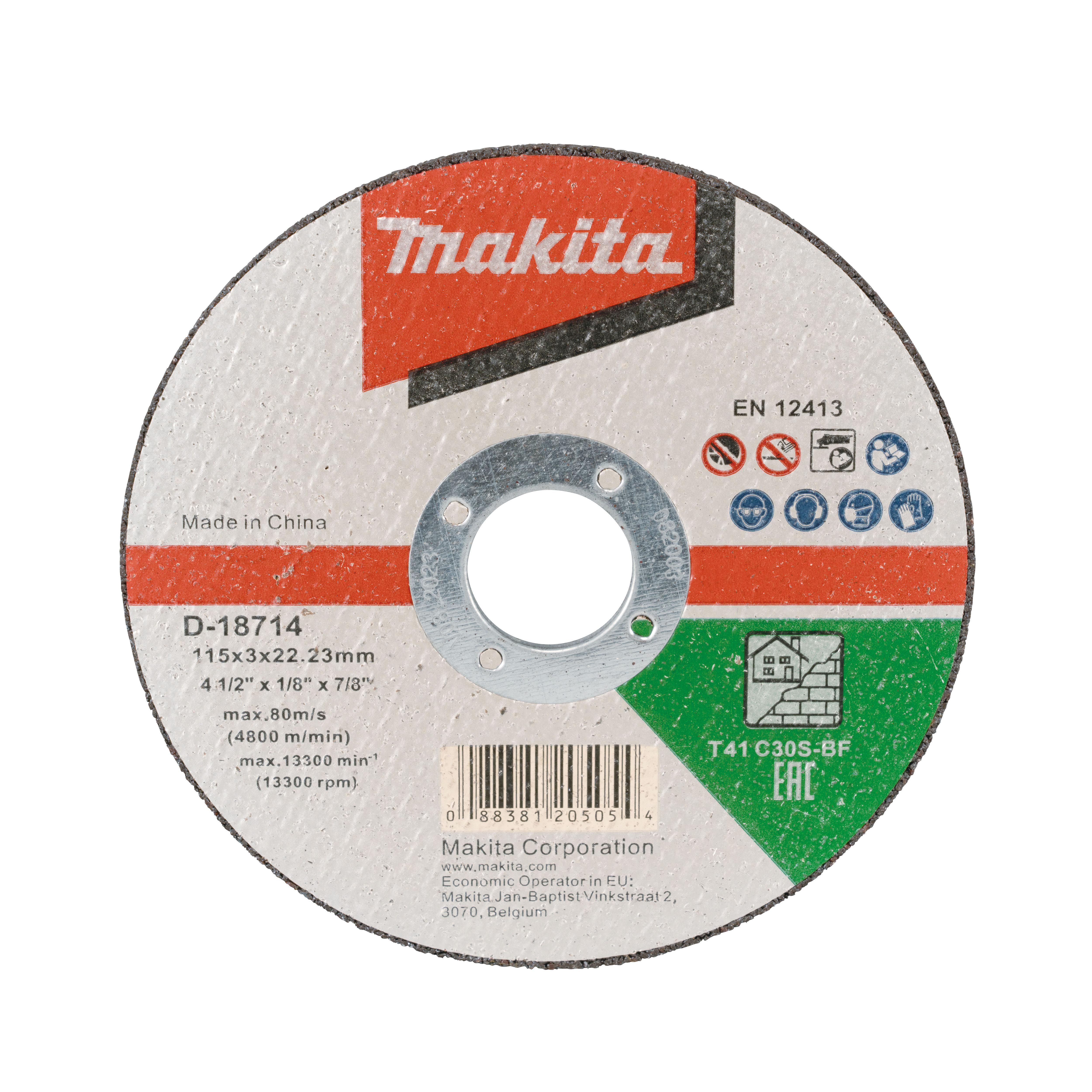 Makita Stone Cutting disc 115mm x 3mm x 22.23mm