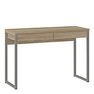 Mali Matt oak effect 2 Drawer Desk (H)765mm (W)1016mm (D)400mm