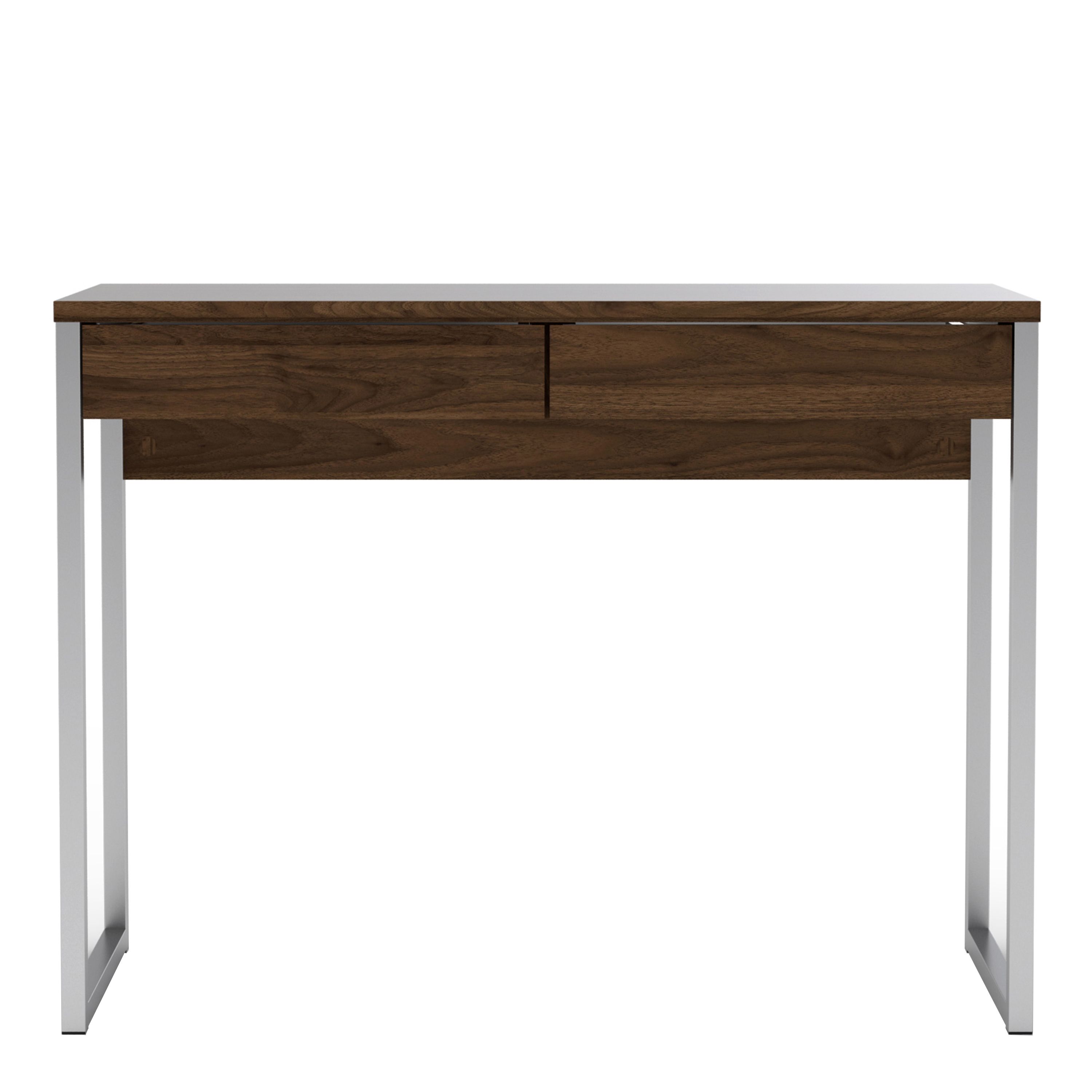 Mali Matt walnut effect 2 drawer Desk (H)765mm (W)1016mm (D)400mm