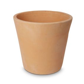 Mali White washed Terracotta Round Plant pot (Dia)40cm