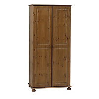 Malmo Stained Pine Double Wardrobe (H)1853mm (W)883mm (D)570mm