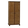 Malmo Stained Pine Double Wardrobe (H)1853mm (W)883mm (D)570mm
