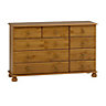 Malmo Stained Pine effect Pine 7 Drawer 2 over 2 Chest of drawers (H)741mm (W)1206mm (D)383mm