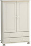 Malmo White 2 Drawer Double Wardrobe (H)1376mm (W)883mm (D)480mm
