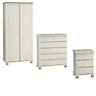 Malmo White 3 piece Bedroom furniture set