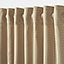 Mandlay Beige Spotted stripe Unlined Pencil pleat Curtain (W)140cm (L)260cm, Single