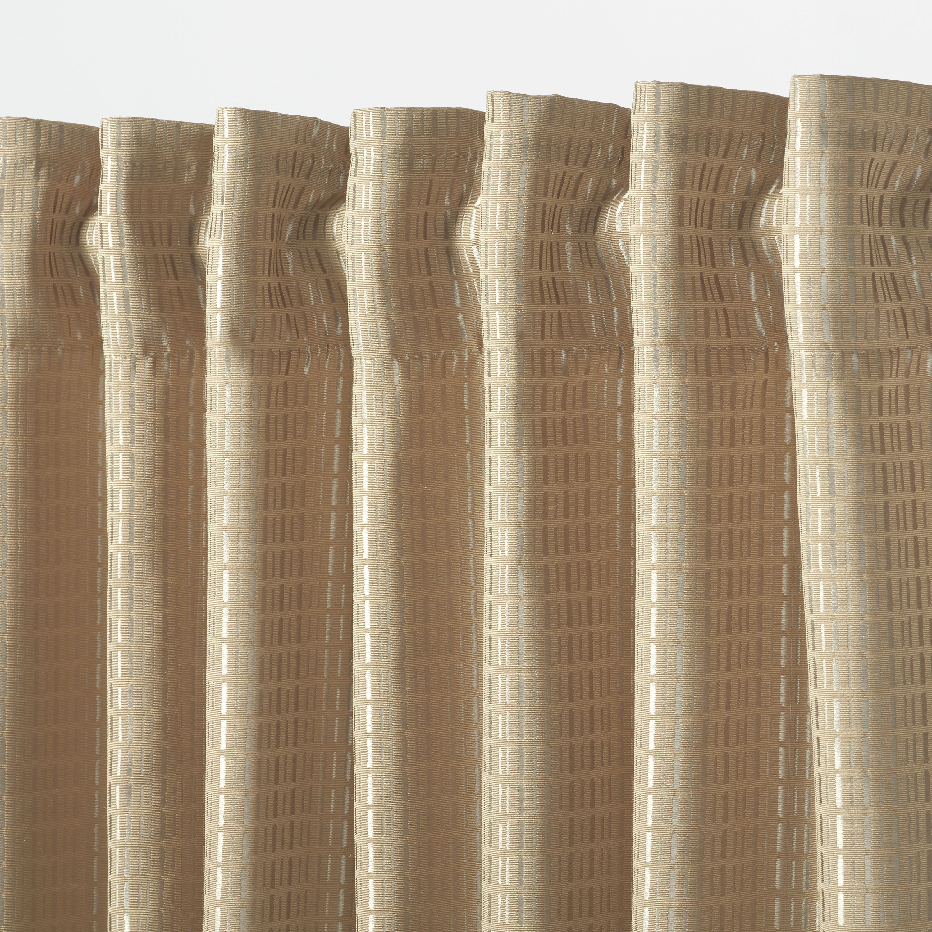 Mandlay Beige Spotted stripe Unlined Pencil pleat Curtain (W)167cm  (L)228cm, Single | DIY at B&Q