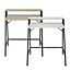 Manera Matt white Two shelf Desk (H)840mm (W)740mm (D)515mm