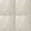 Manhattan Beige Matt Stone Porcelain Tile, Pack of 3, (L)600mm (W)600mm