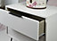 Manhattan Matt white 3 Drawer Ready assembled Chest of drawers (H)740mm (W)765mm (D)395mm