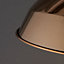 Manison Pendant Gloss Steel copper effect Ceiling light