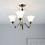 Manor Gold effect 3 Lamp Ceiling light