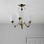 Manor Gold effect 3 Lamp Ceiling light