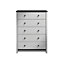 Manor Matt grey dark oak effect 5 Drawer Chest of drawers (H)1150mm (W)860mm (D)450mm