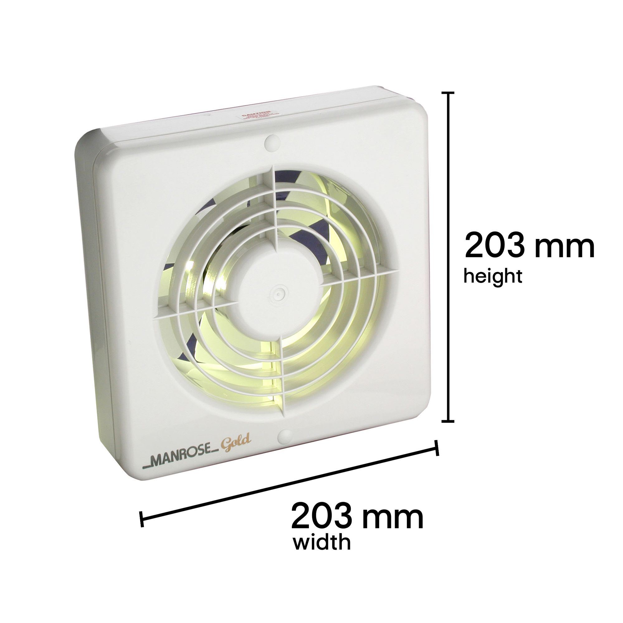 Manrose XF150T 150mm (6") Axial Kitchen Extractor Fan with Timer White 240V